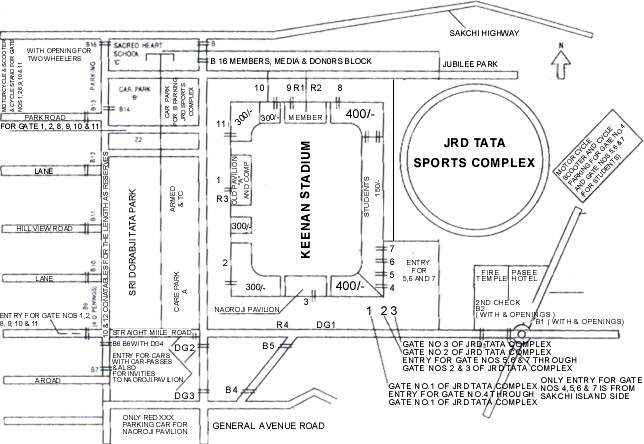 Map of Keenan Stadium